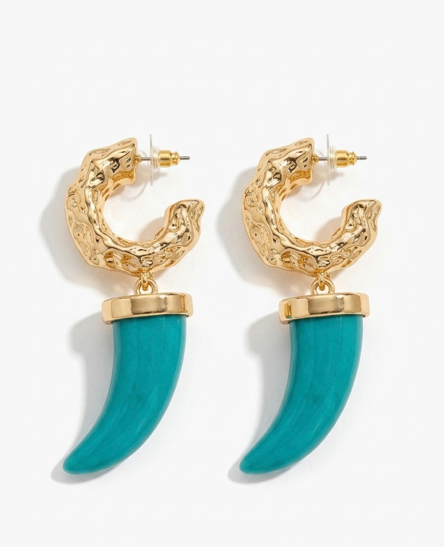 Horn shaped earrings