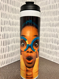 Amazing face vibrant colors tumbler 20oz