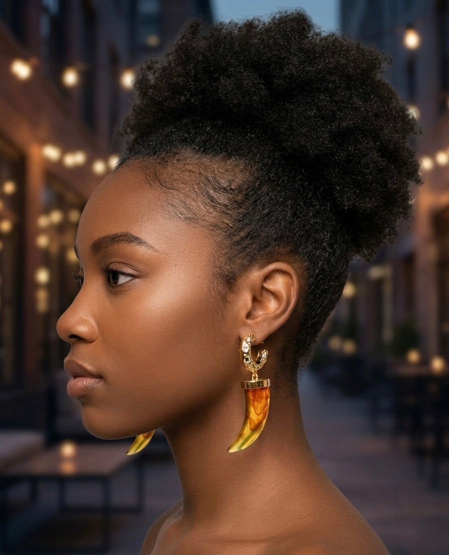 Horn shaped earrings